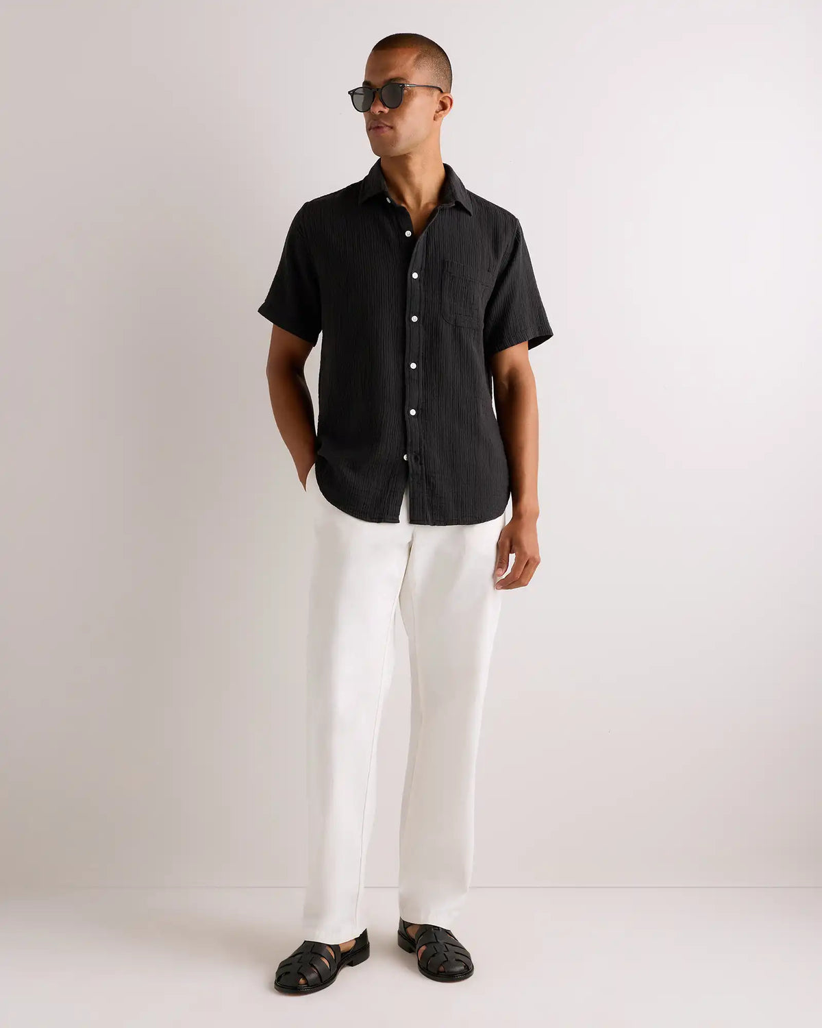 100% Organic Cotton Gauze Short Sleeve Shirt