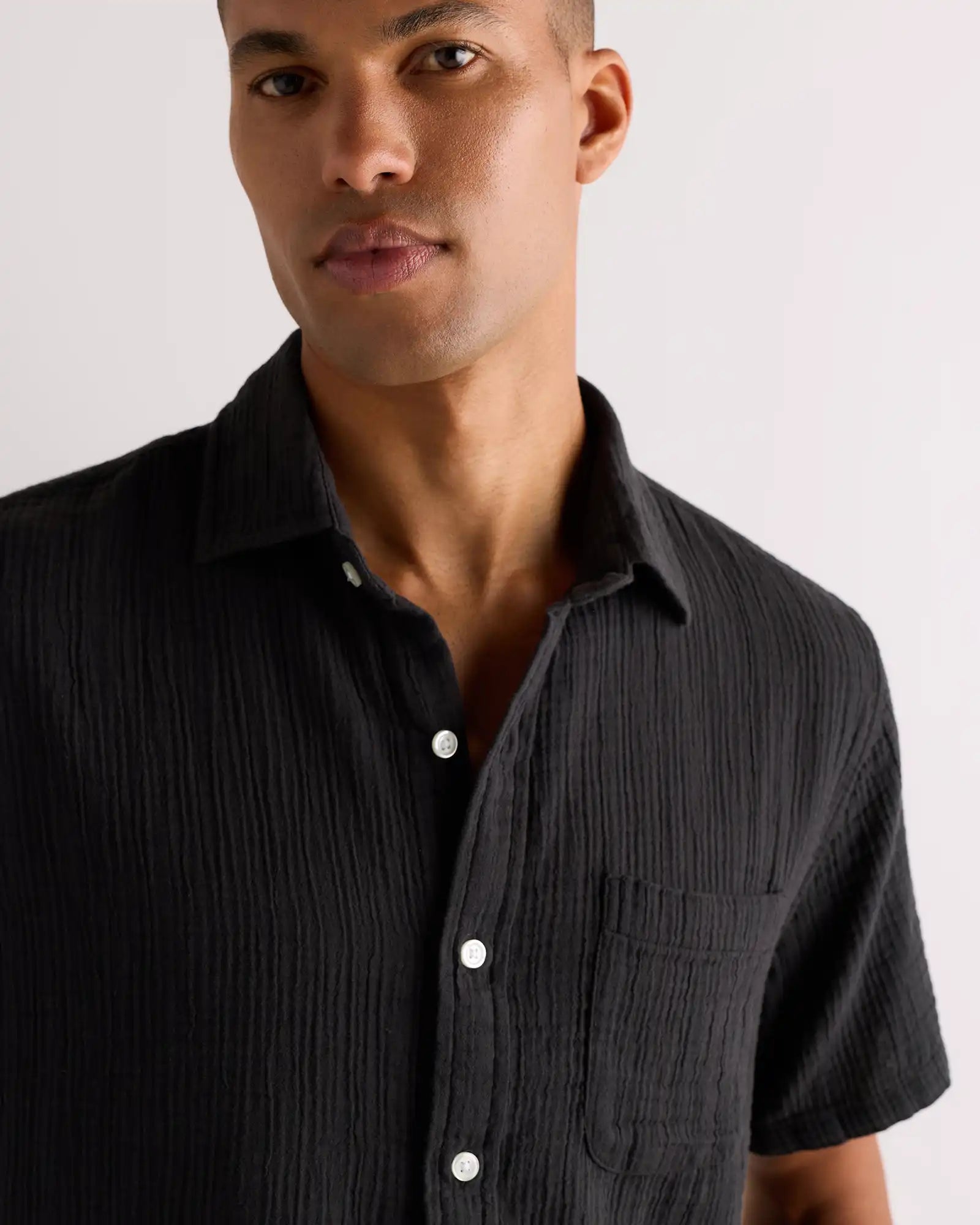 100% Organic Cotton Gauze Short Sleeve Shirt
