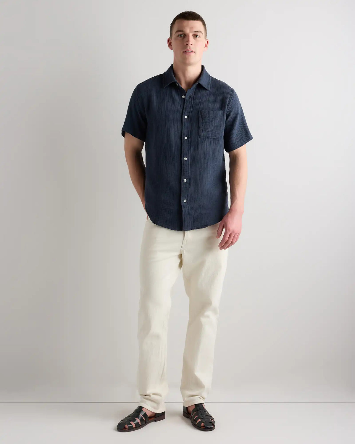 100% Organic Cotton Gauze Short Sleeve Shirt