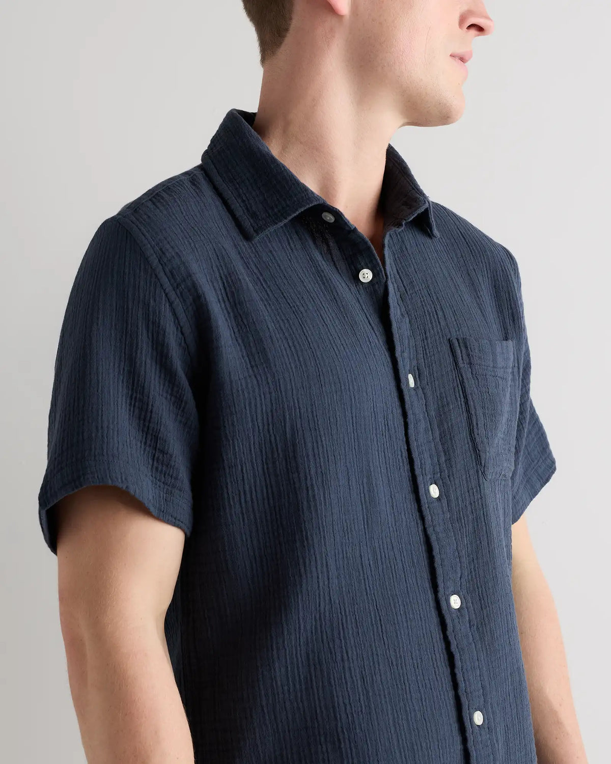 100% Organic Cotton Gauze Short Sleeve Shirt
