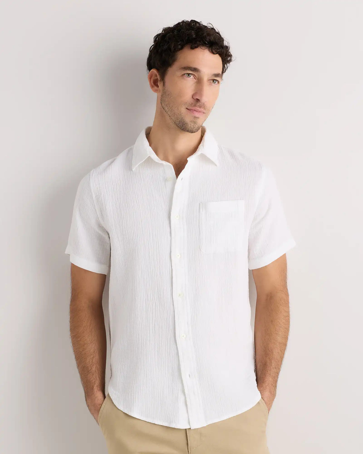 100% Organic Cotton Gauze Short Sleeve Shirt