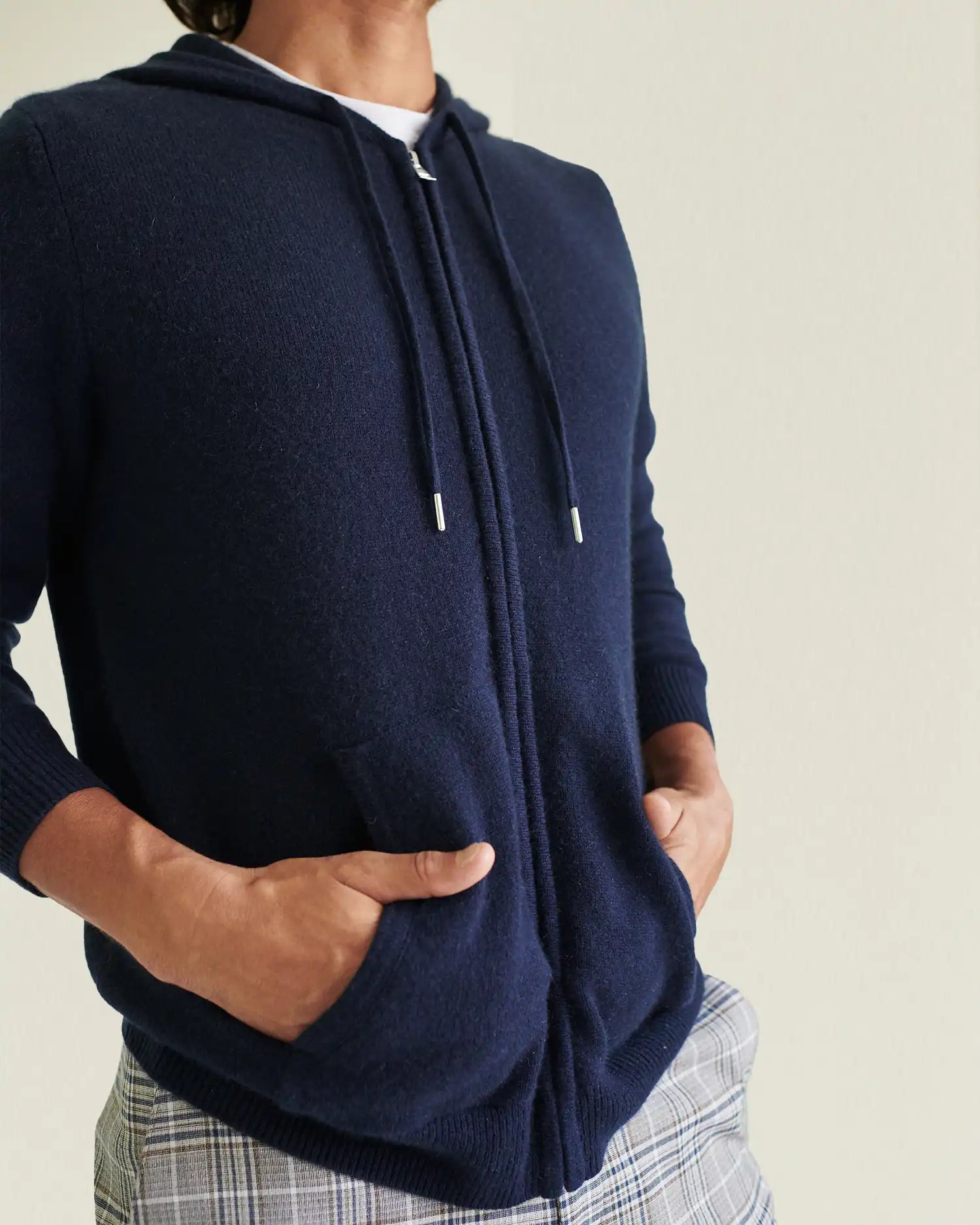 Mongolian Spring Cashmere Full-Zip Hoodie