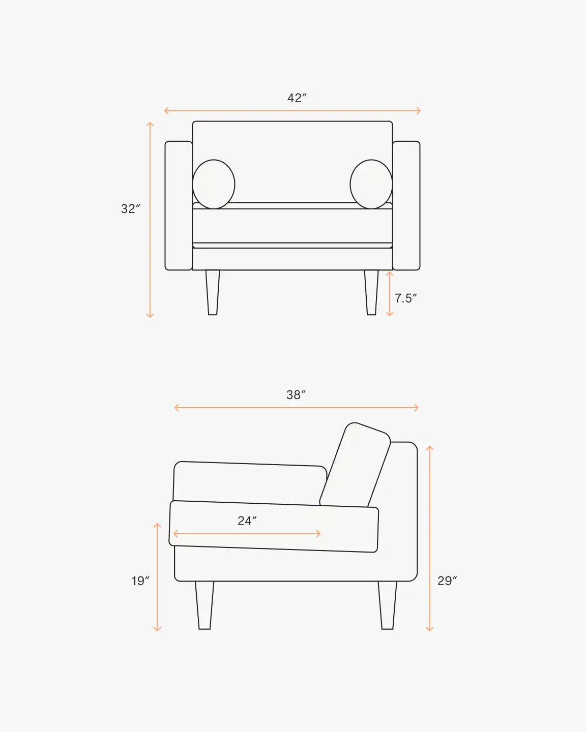 Italian Leather Midcentury Accent Chair