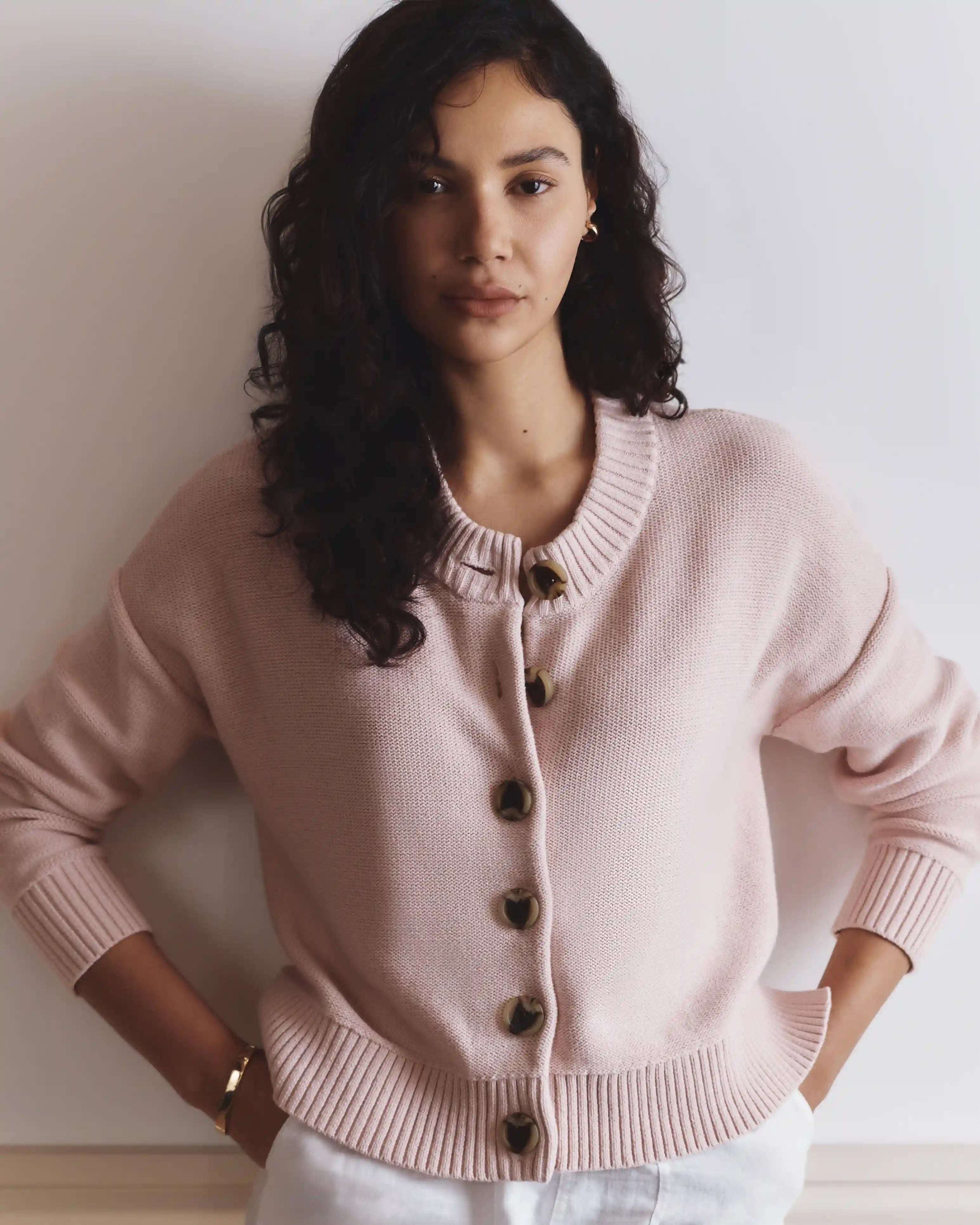 100% Organic Cotton Cropped Cardigan