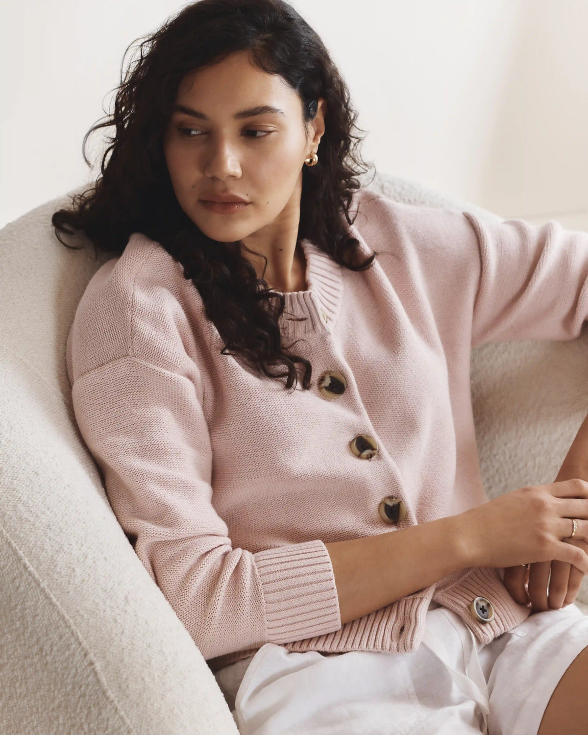 100% Organic Cotton Cropped Cardigan