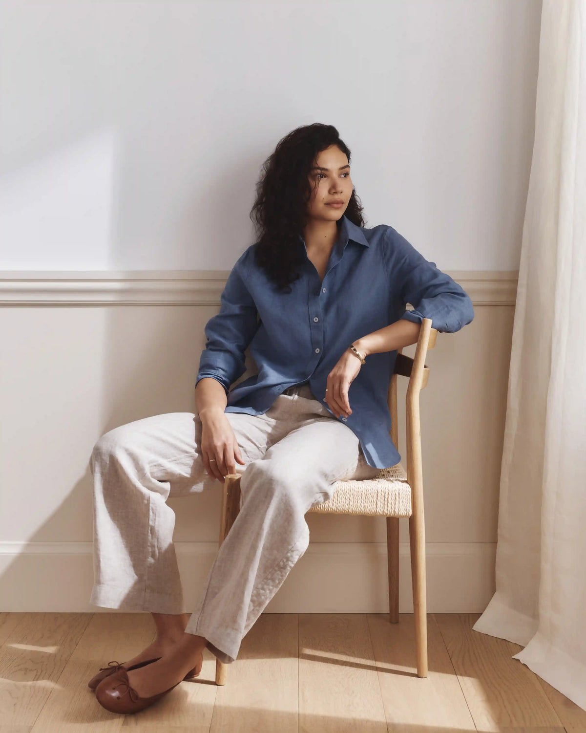 100% European Linen Long Sleeve Shirt