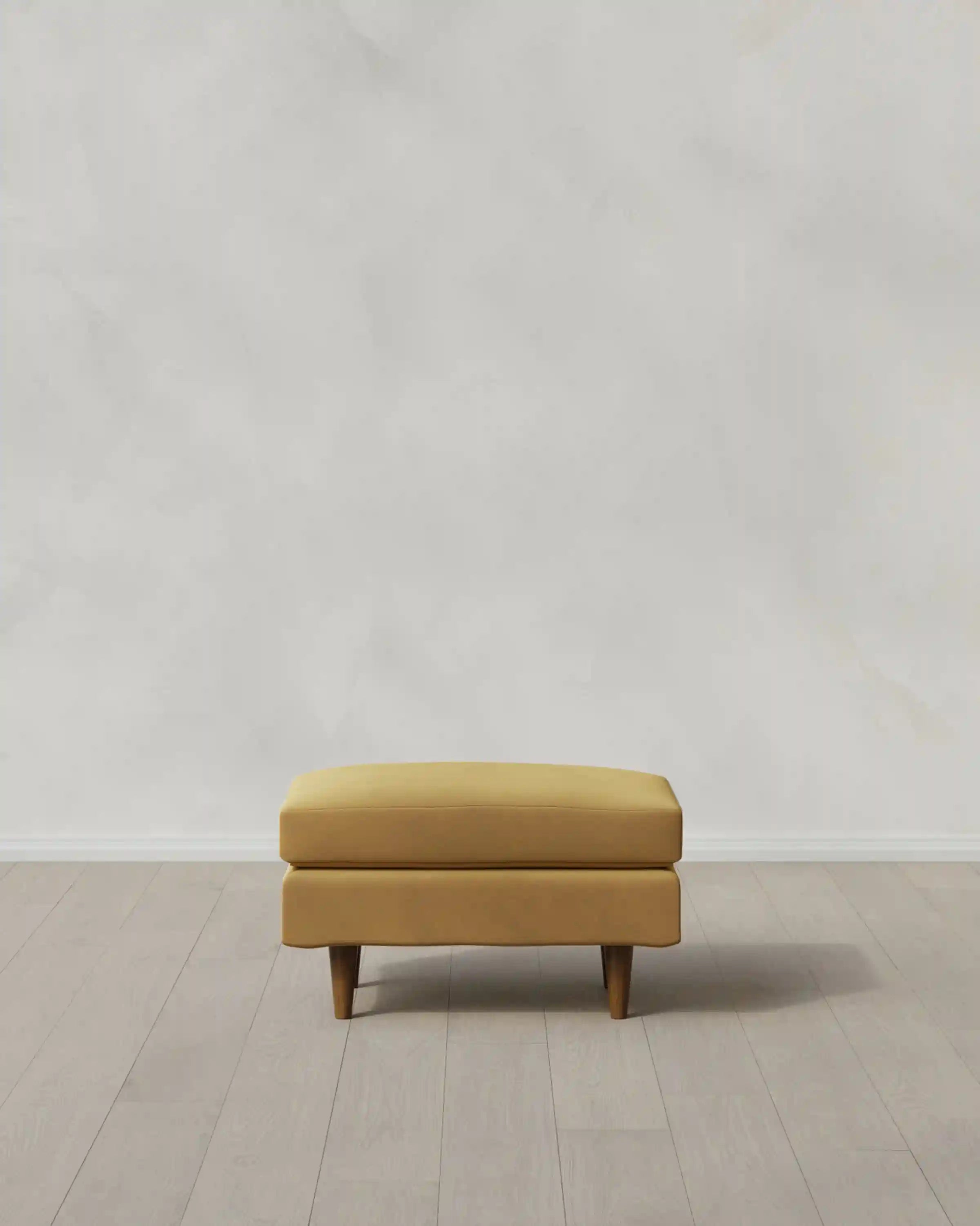 Atlas Midcentury Ottoman in Performance Velvet