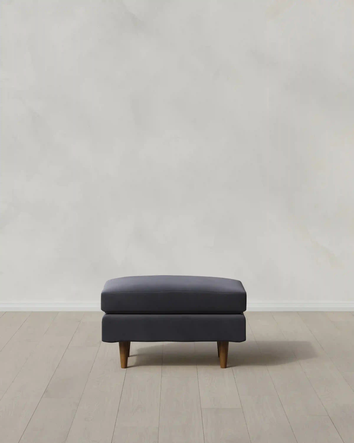 Atlas Midcentury Ottoman in Performance Velvet