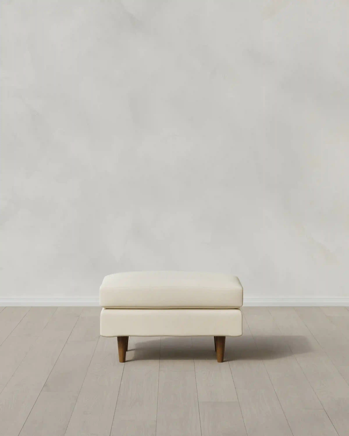 Atlas Midcentury Ottoman in Performance Velvet