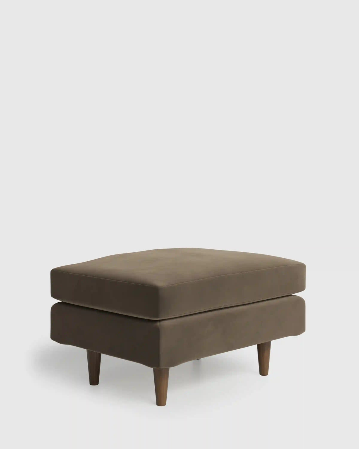 Atlas Midcentury Ottoman in Performance Velvet