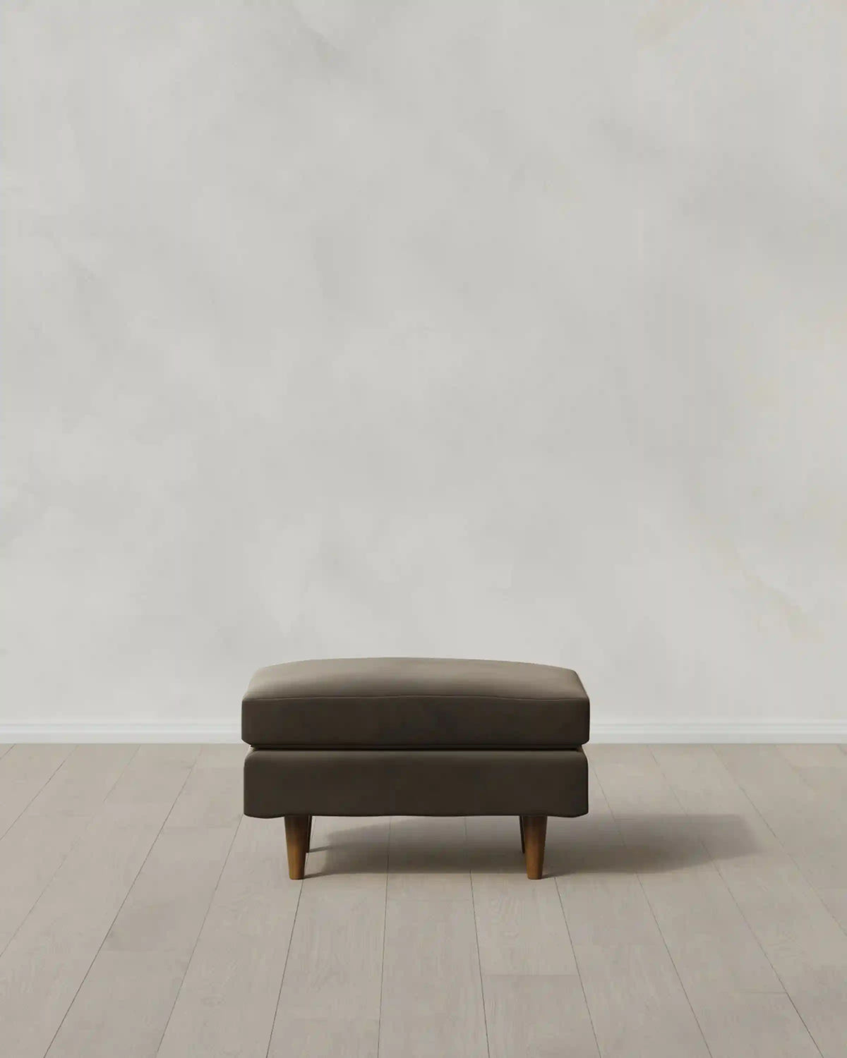 Atlas Midcentury Ottoman in Performance Velvet
