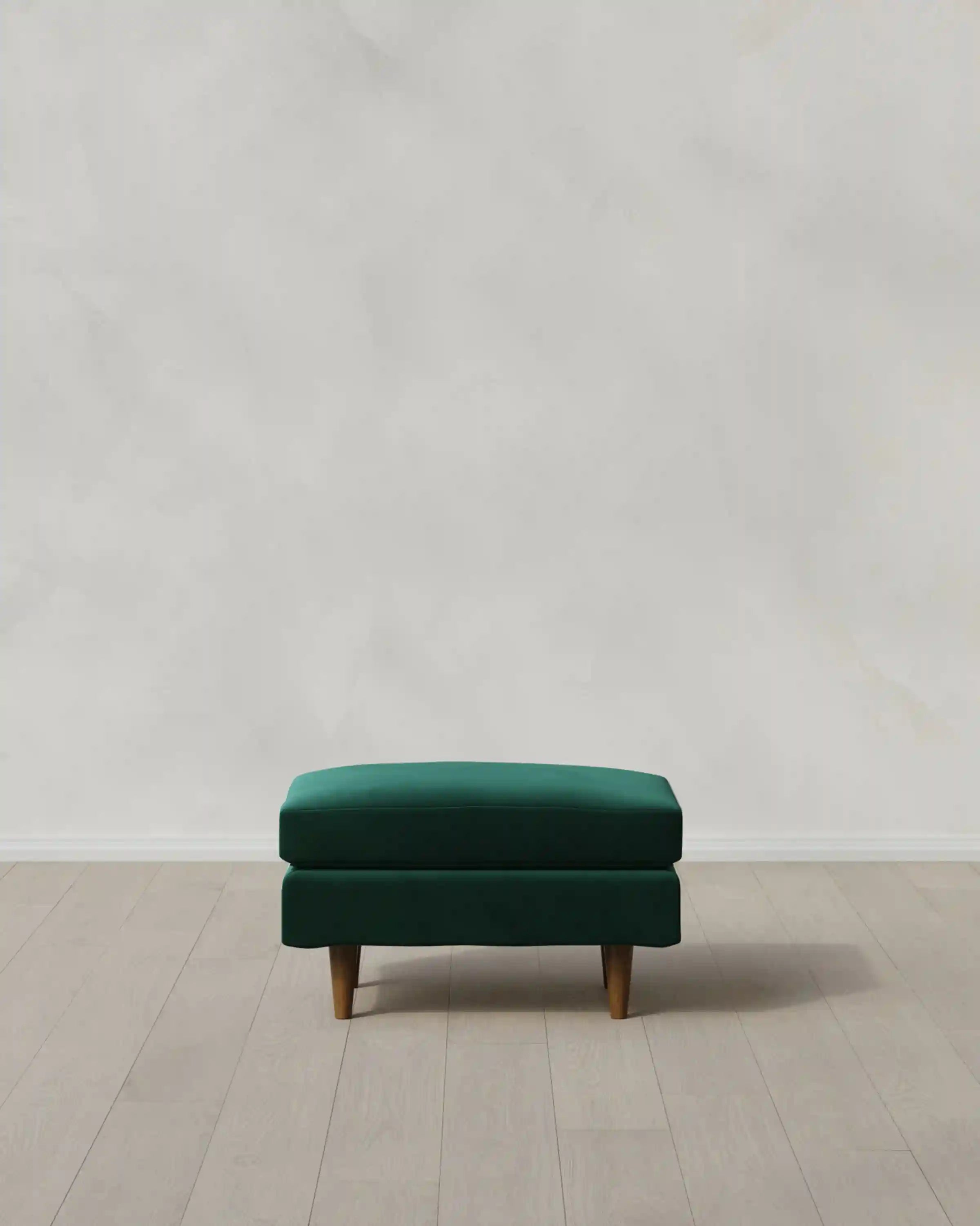 Atlas Midcentury Ottoman in Performance Velvet