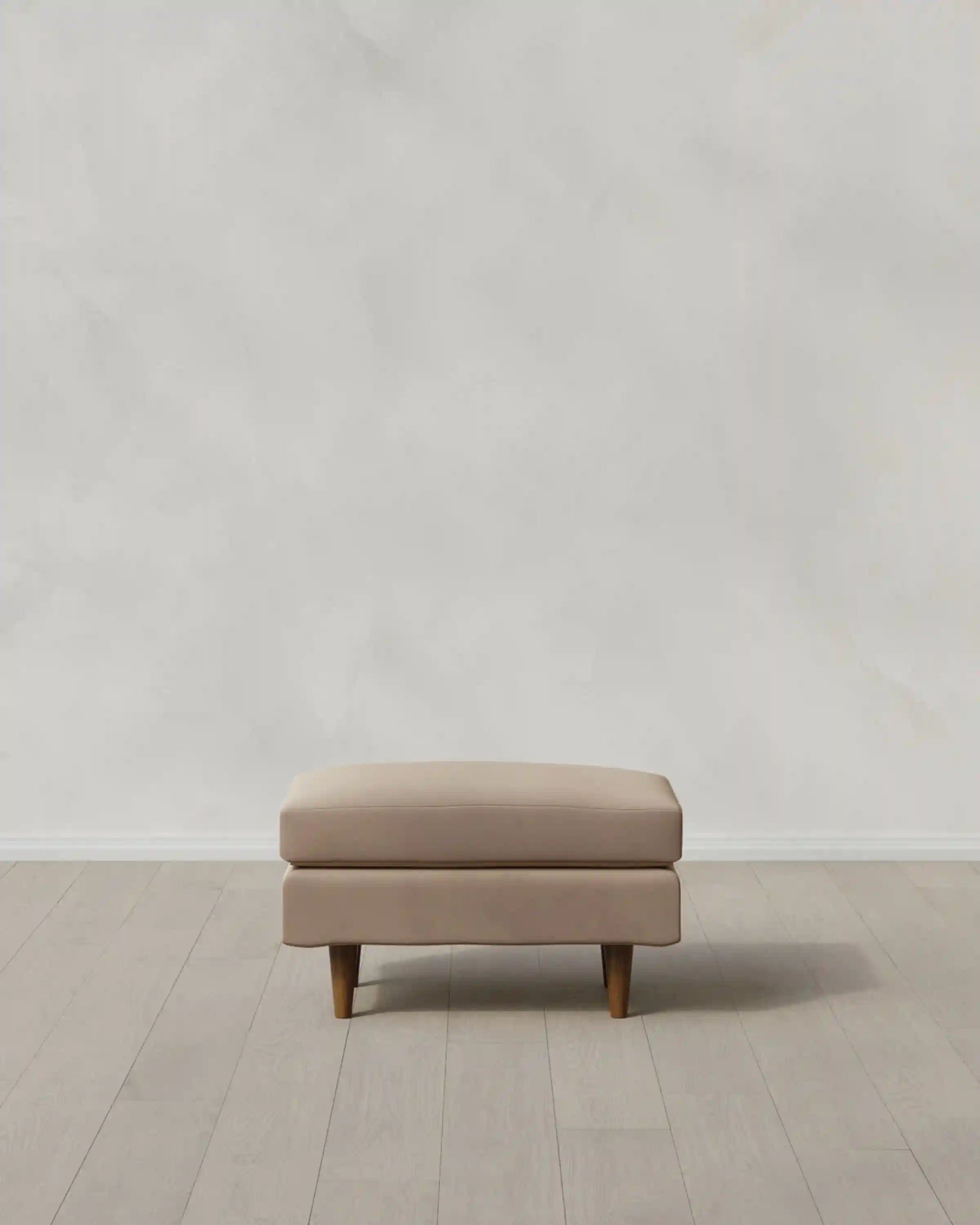 Atlas Midcentury Ottoman in Performance Velvet