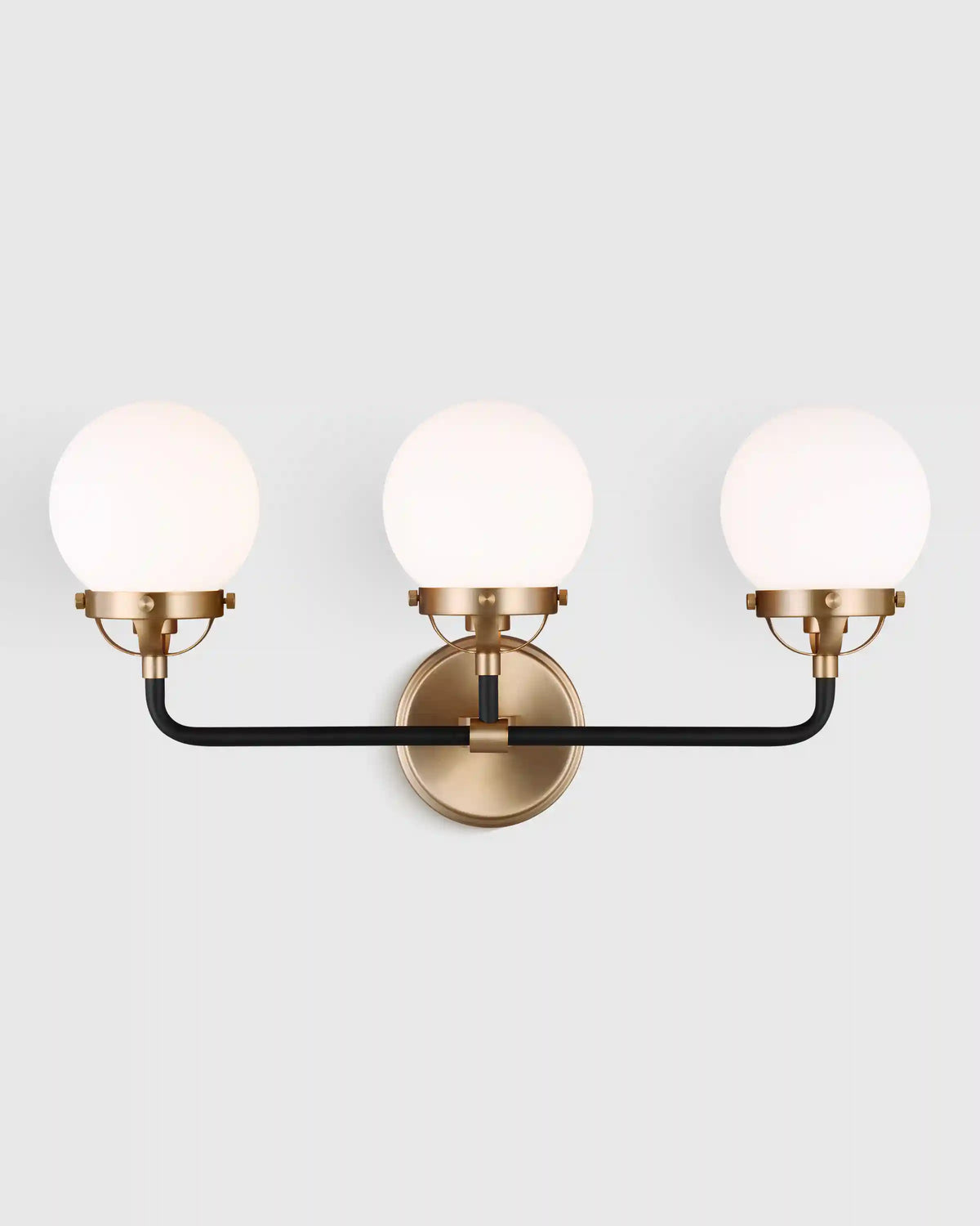 Triple Globe Steel Sconce