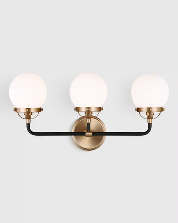 Triple Globe Steel Sconce