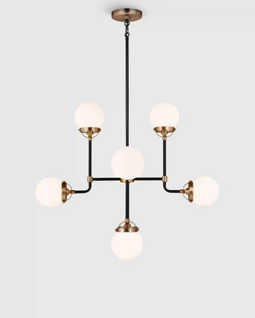 Multi Globe Steel Chandelier