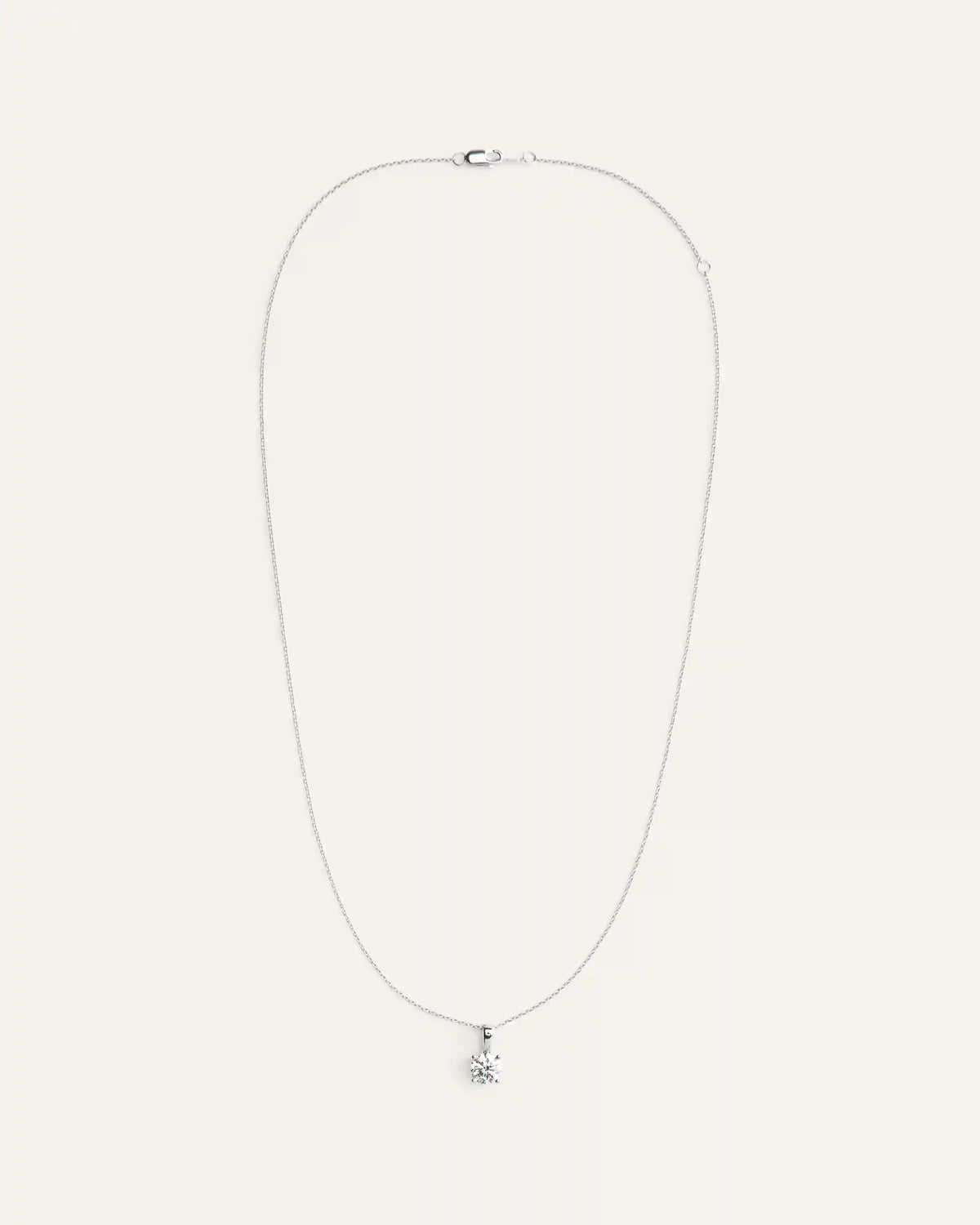 14k Gold Lab Grown Diamond Solitaire Pendant - 1ct