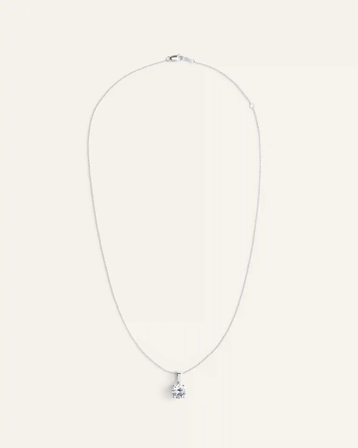 14K Gold Lab Grown Diamond Solitaire Pendant - 2ct