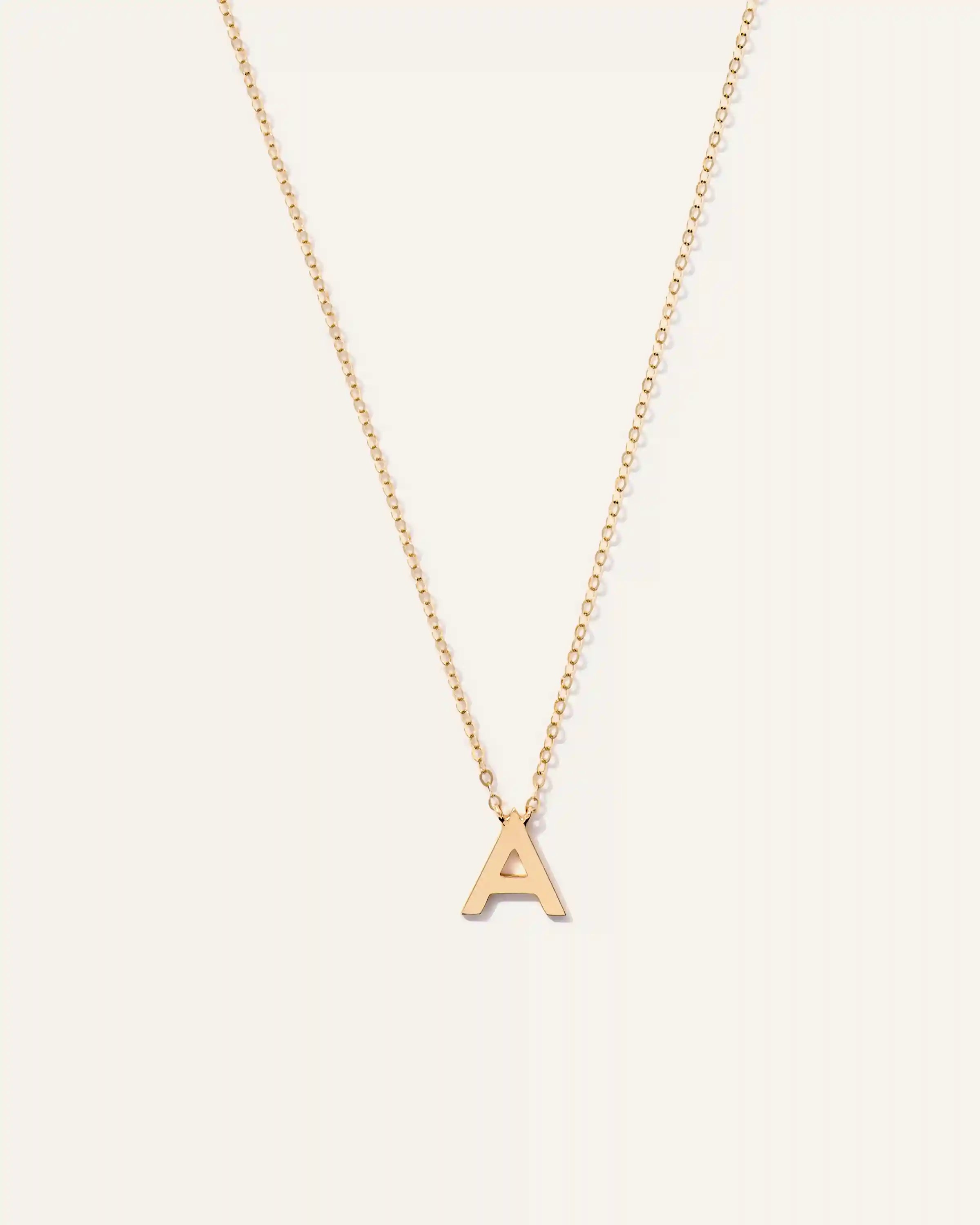 14K Gold Letter Necklace