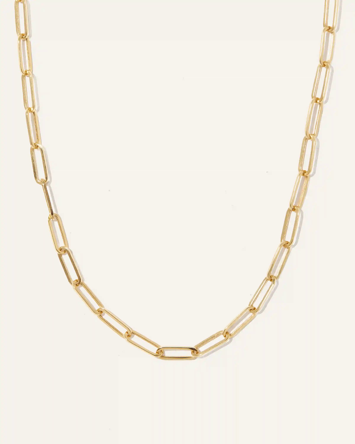 14K Gold Paperclip Chain Necklace - 4.4mm