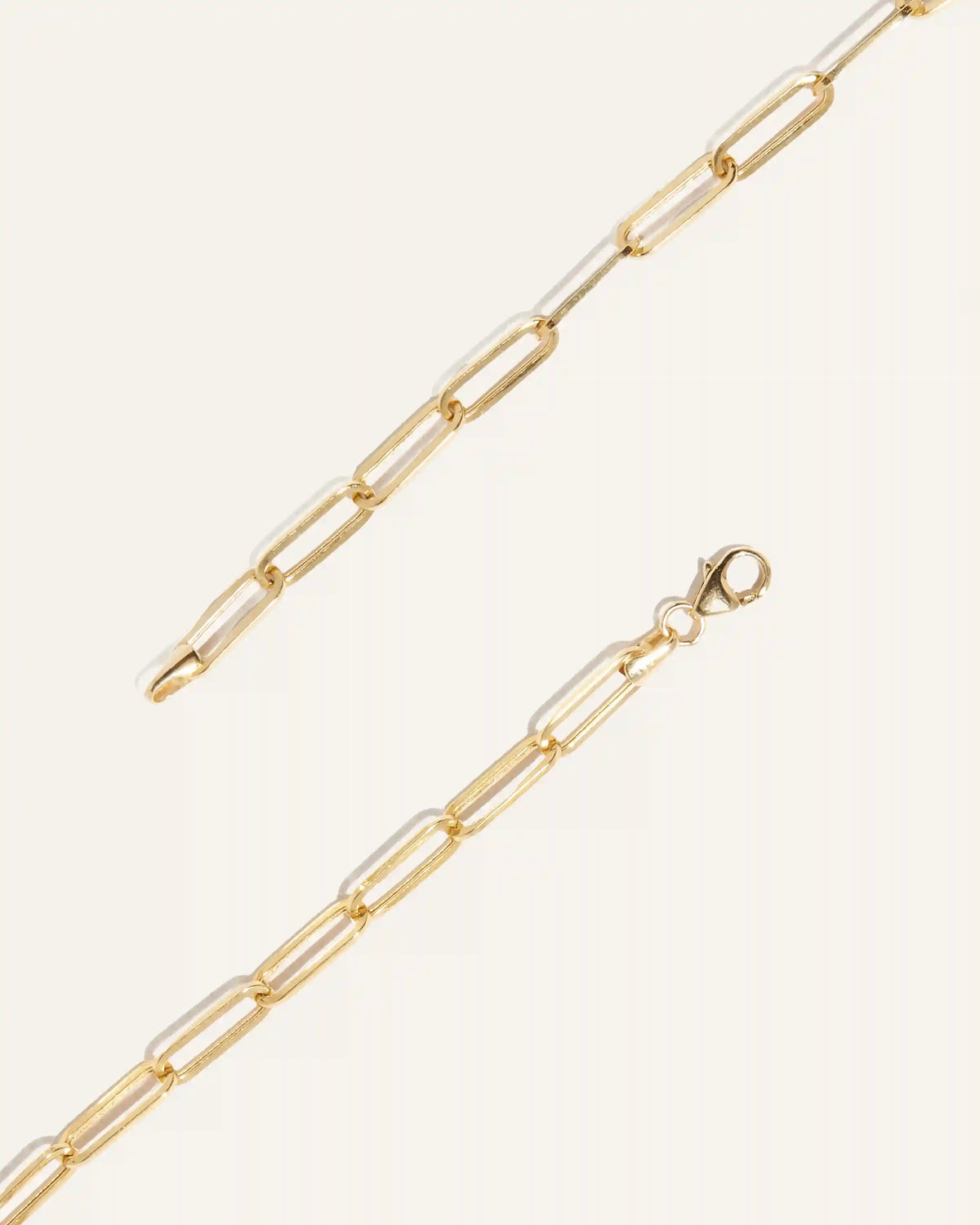 14K Gold Paperclip Chain Necklace - 4.4mm