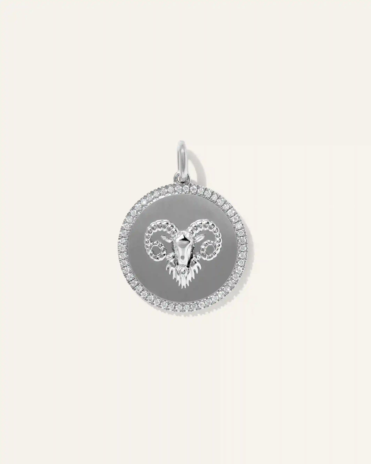 14K Gold Pave Zodiac Medallion Necklace