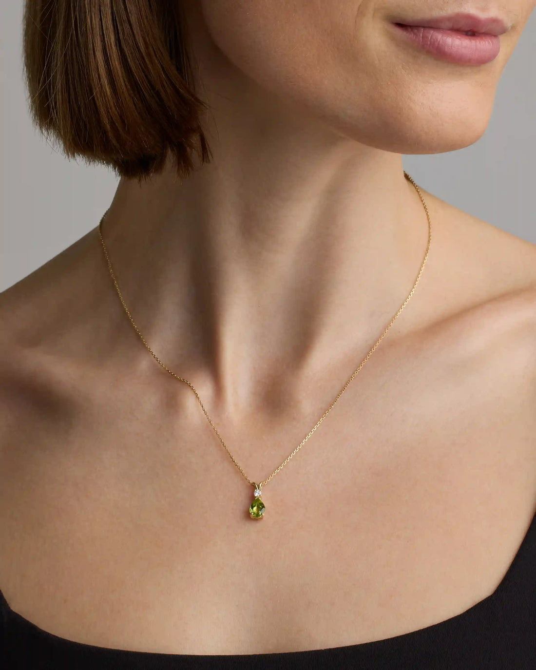 14K Gold Diamond & Semi-Precious Gemstone Drop Necklace