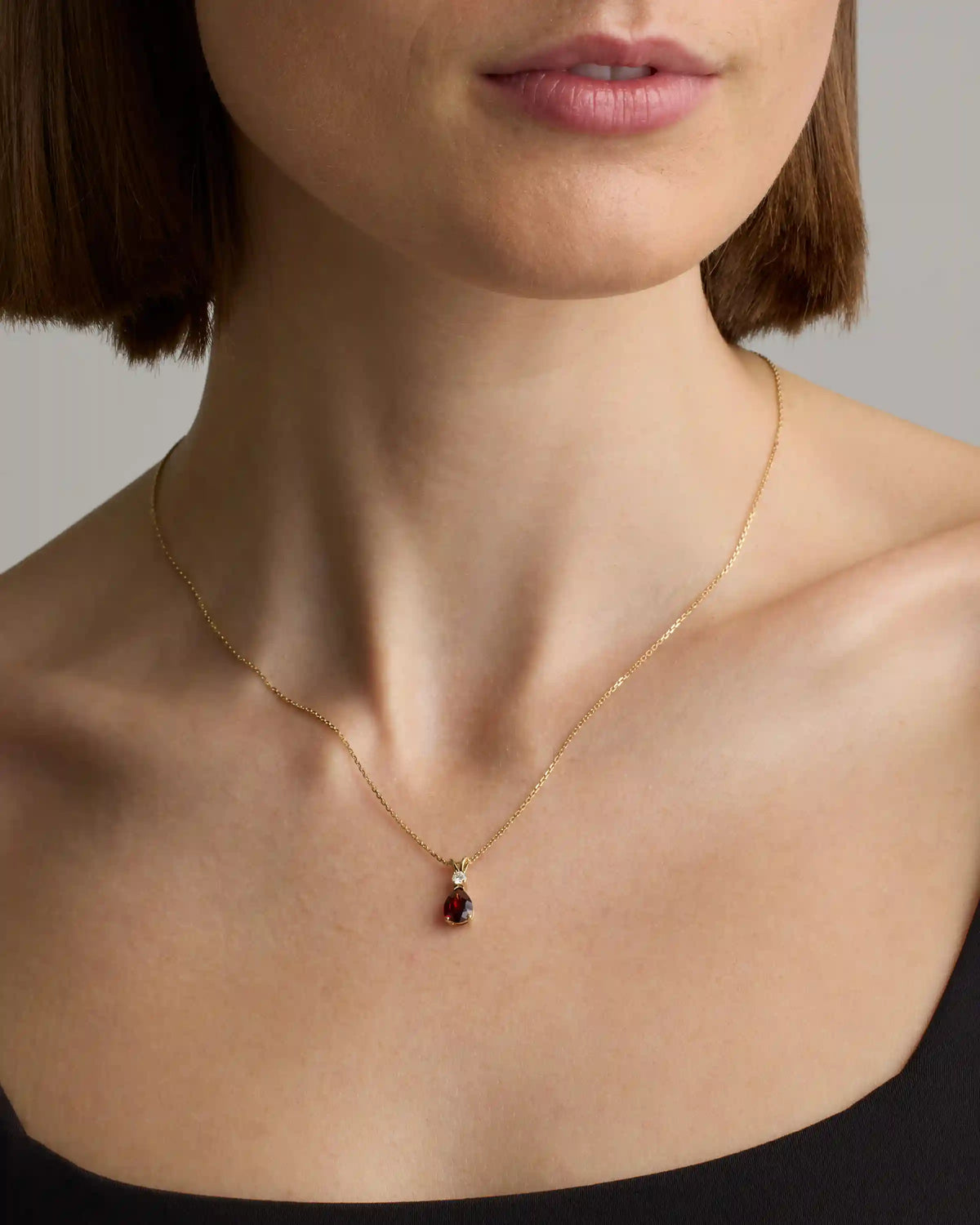 14K Gold Diamond & Semi-Precious Gemstone Drop Necklace