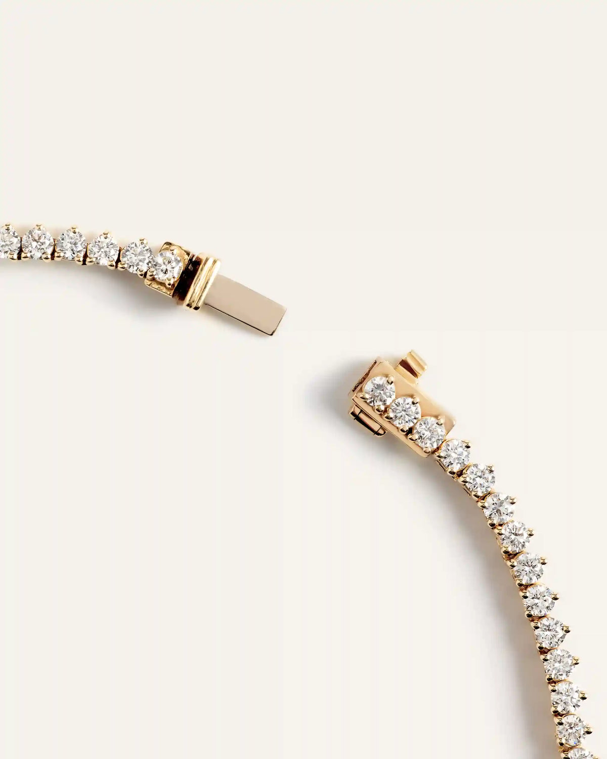 14K Gold Lab Grown Diamond Graduated Tennis Necklace - 16ctw