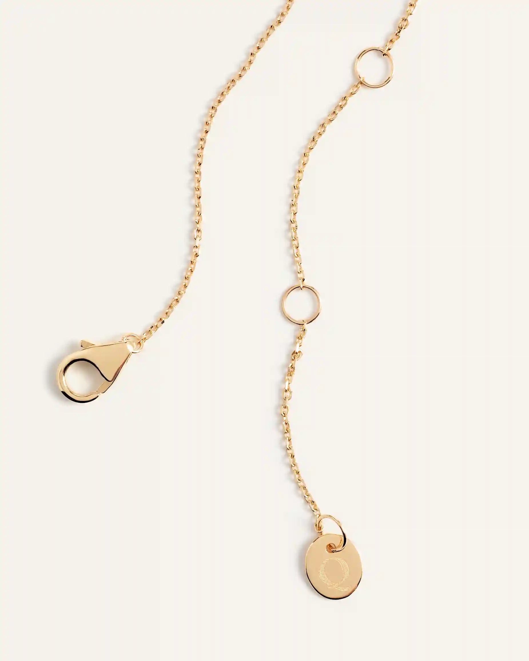 14K Gold Lab Grown Diamond Bezel Necklace