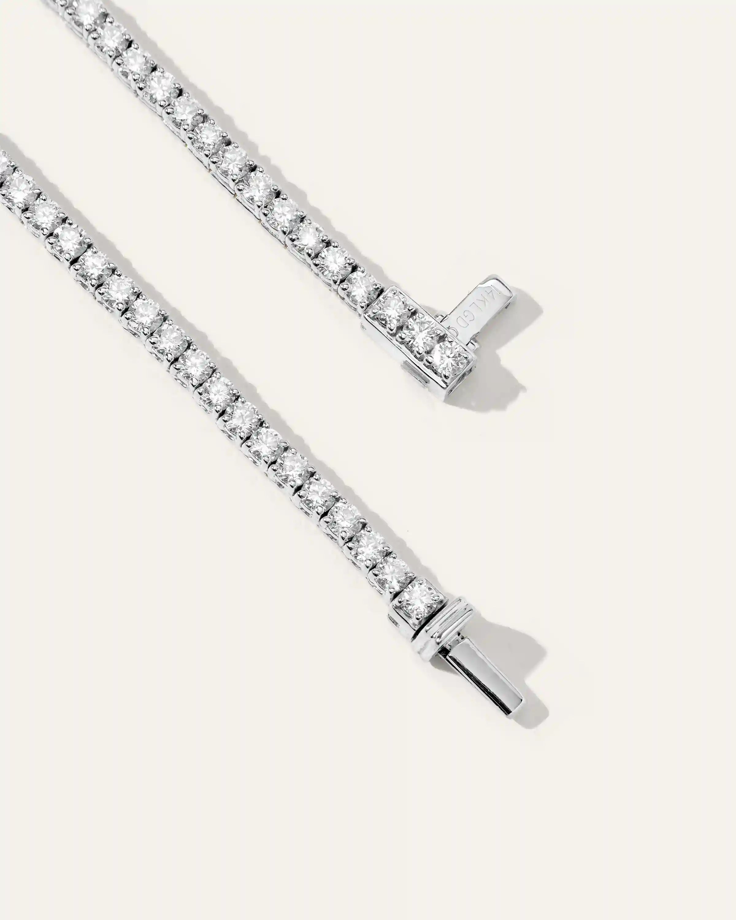 14K Gold Lab Grown Diamond Tennis Necklace - 7ctw