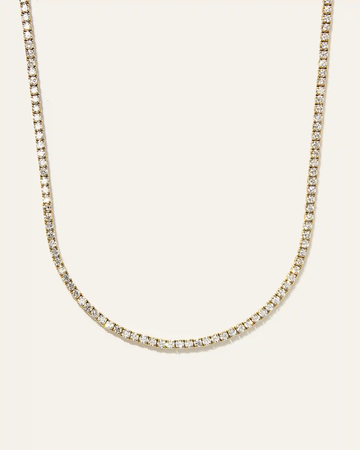 14K Gold Lab Grown Diamond Tennis Necklace - 7ctw