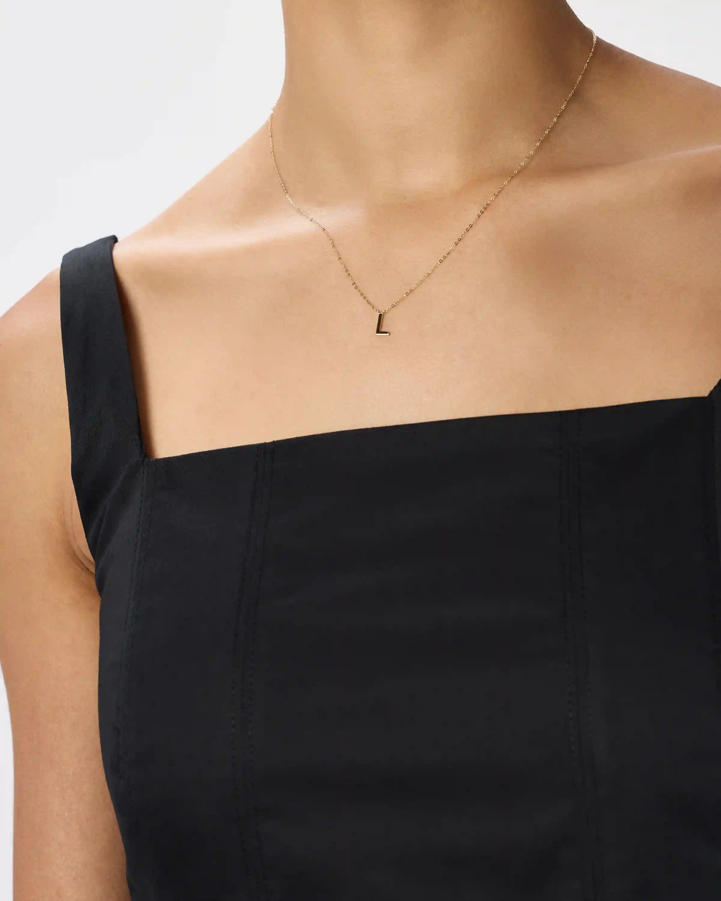 14K Gold Letter Necklace