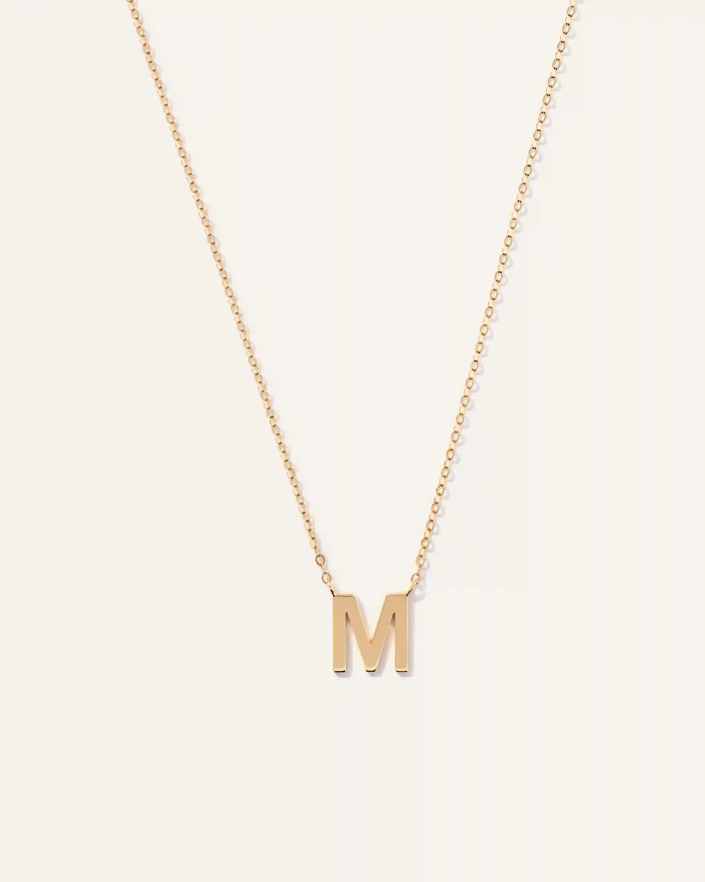 14K Gold Letter Necklace