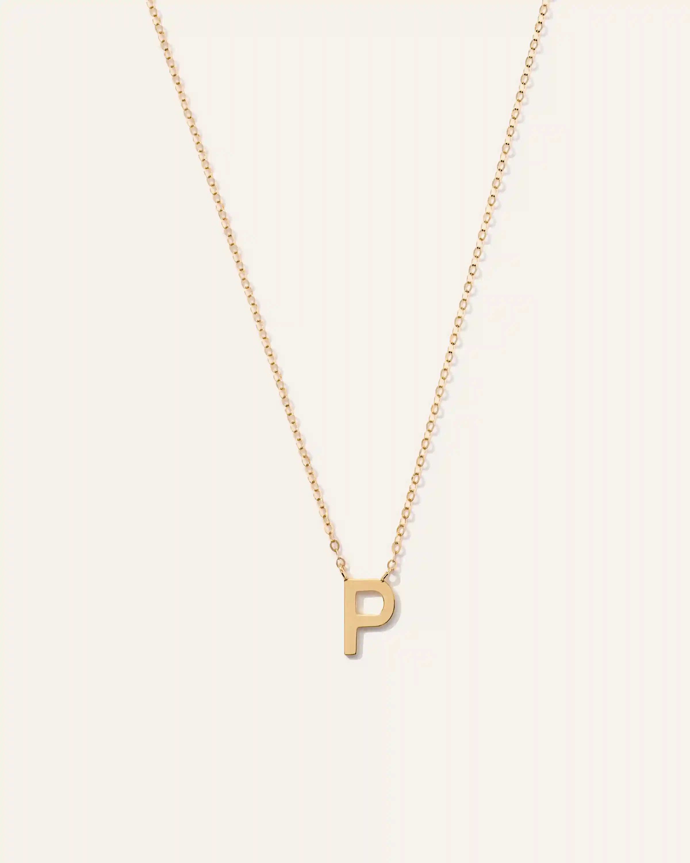 14K Gold Letter Necklace