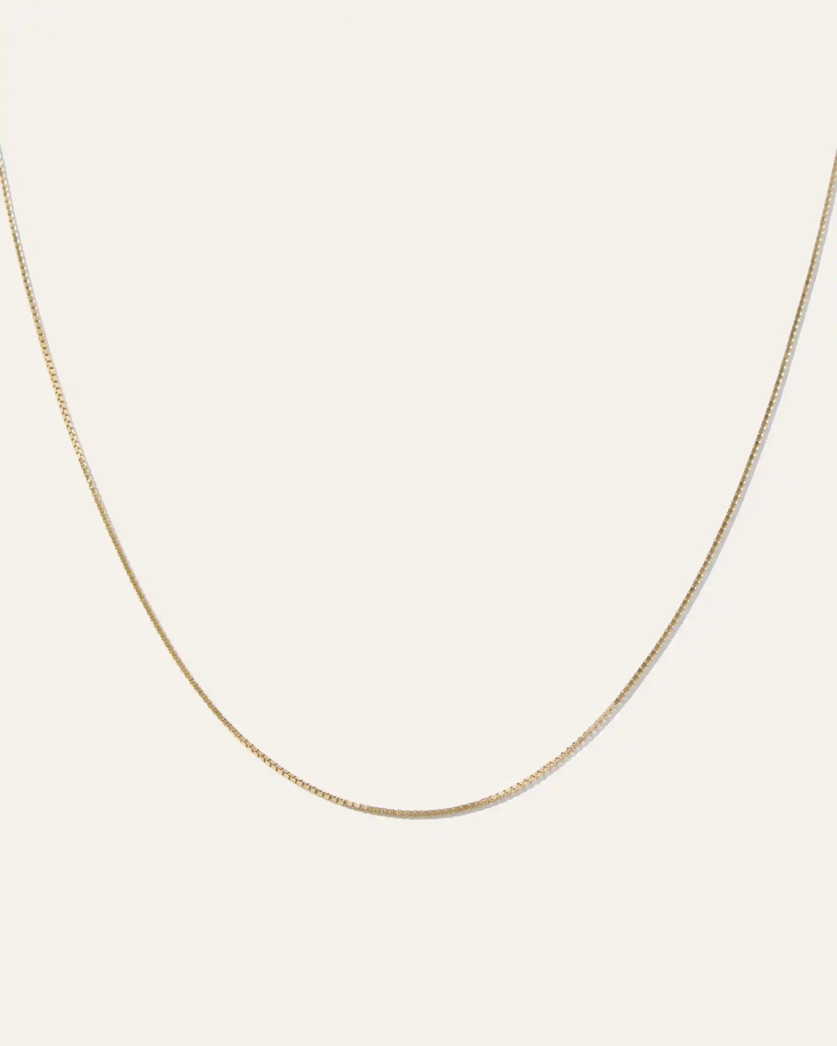 14K Gold Petite Box Chain Necklace