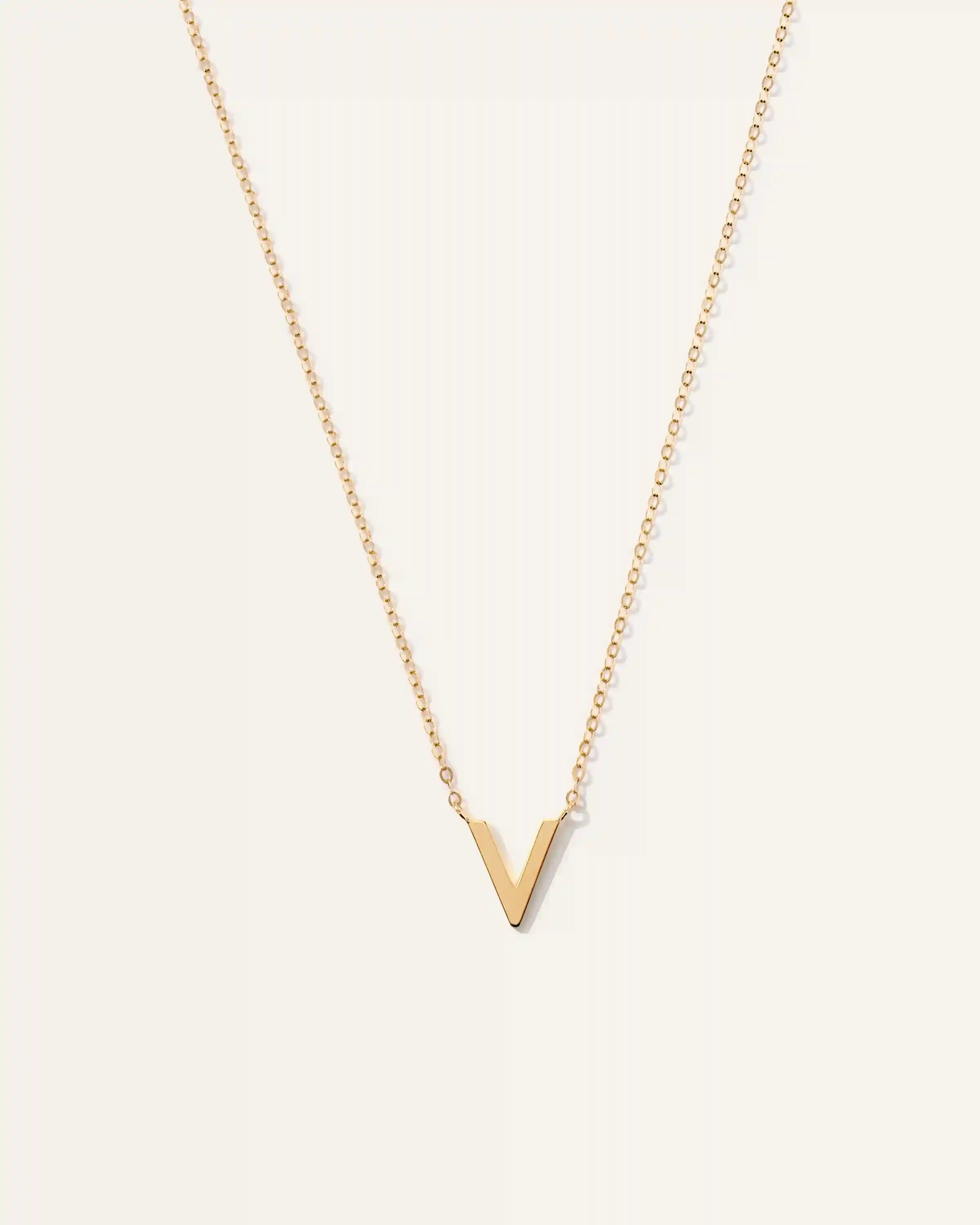 14K Gold Letter Necklace