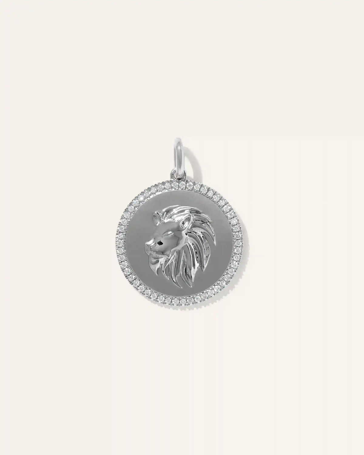 14k Gold Pave Zodiac Medallion Necklace