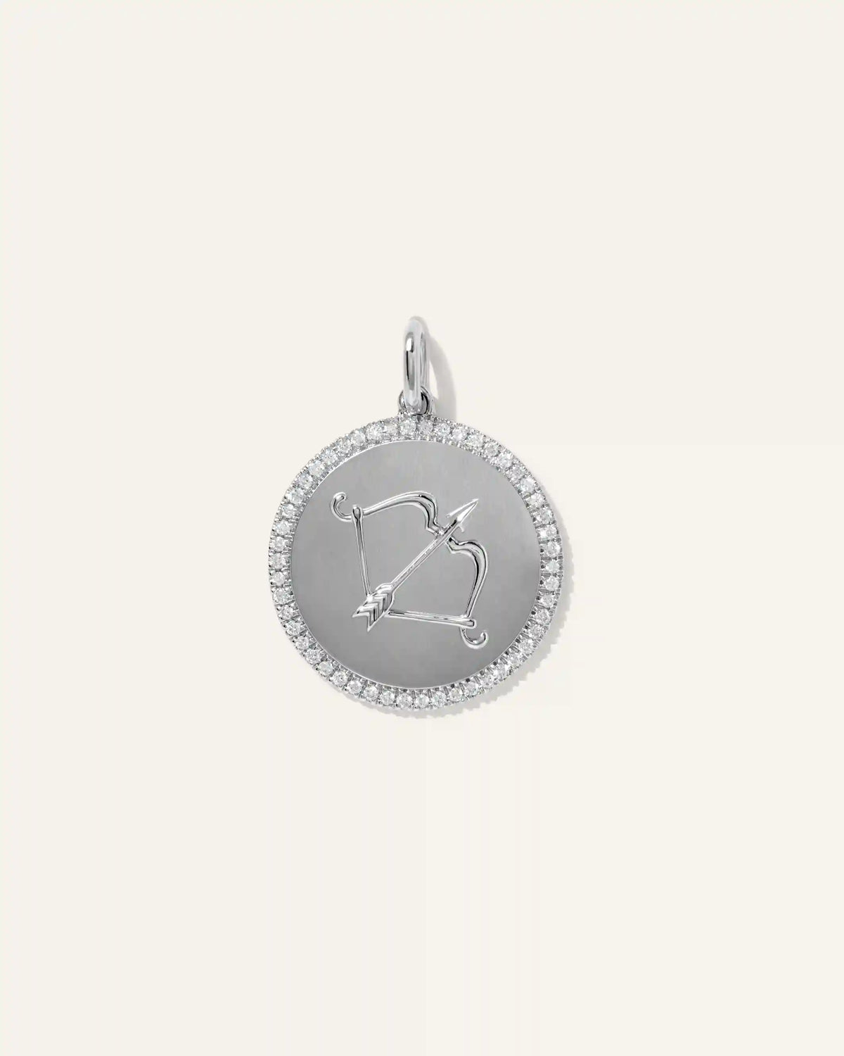14K Gold Pave Zodiac Medallion Necklace