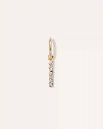 14K Gold Diamond Letter Charm