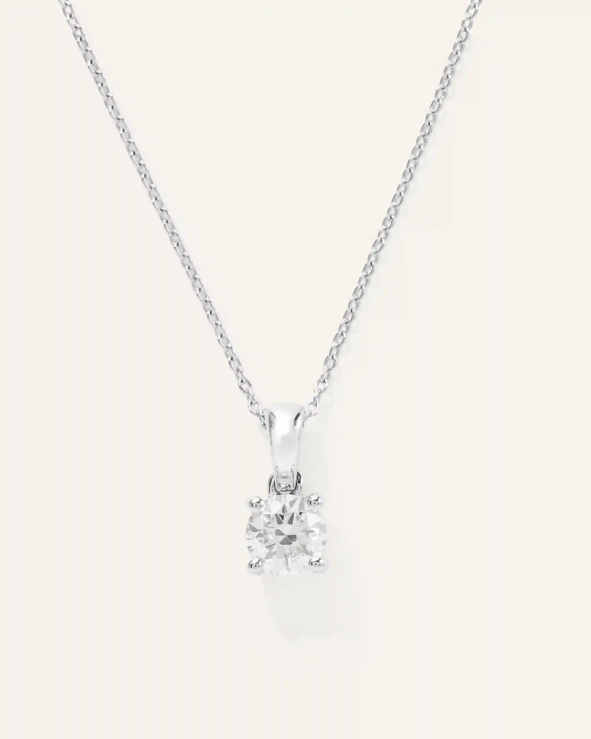 14K Gold Lab Grown Diamond Solitaire Pendant - 0.50ct