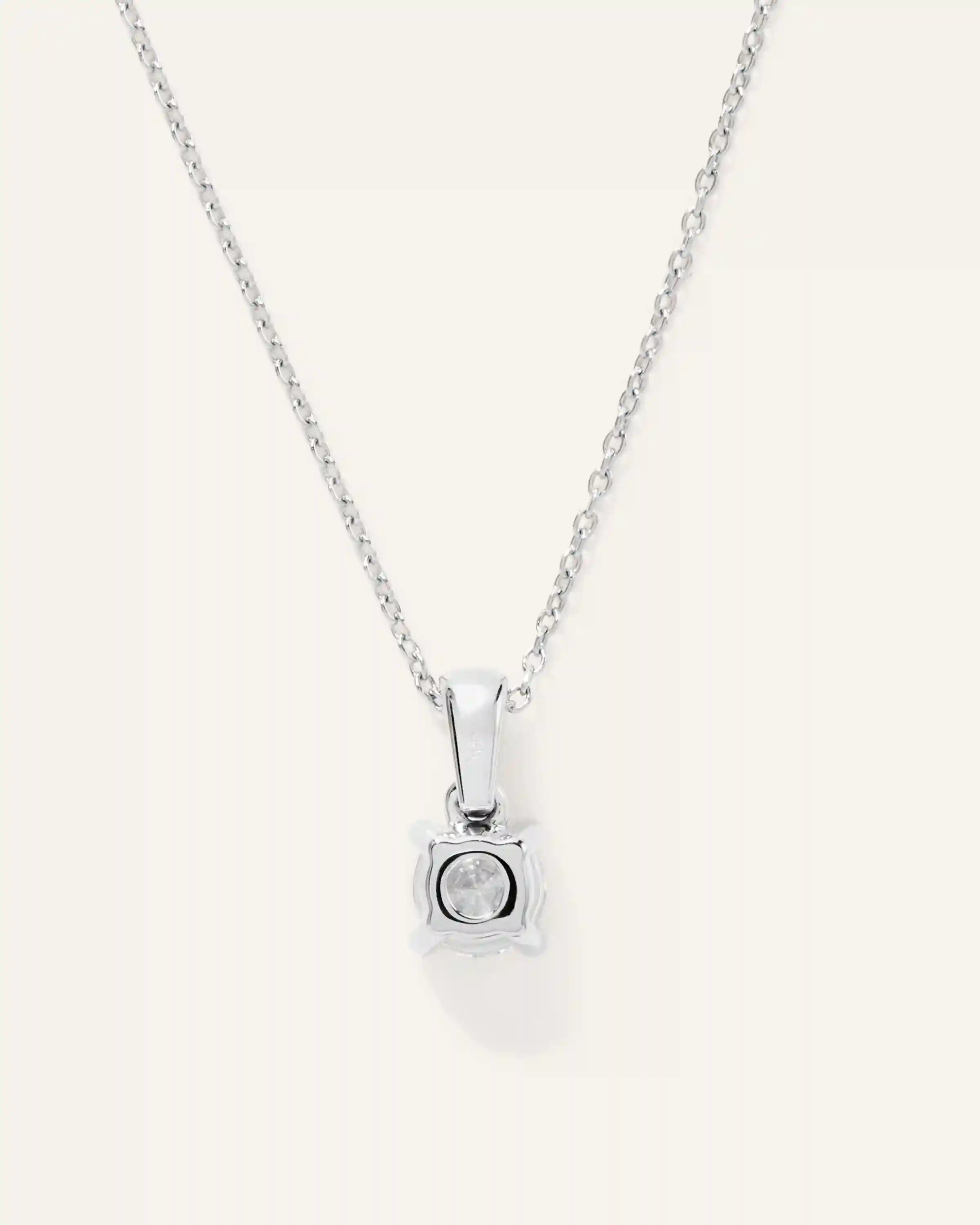 14K Gold Lab Grown Diamond Solitaire Pendant - 0.50ct
