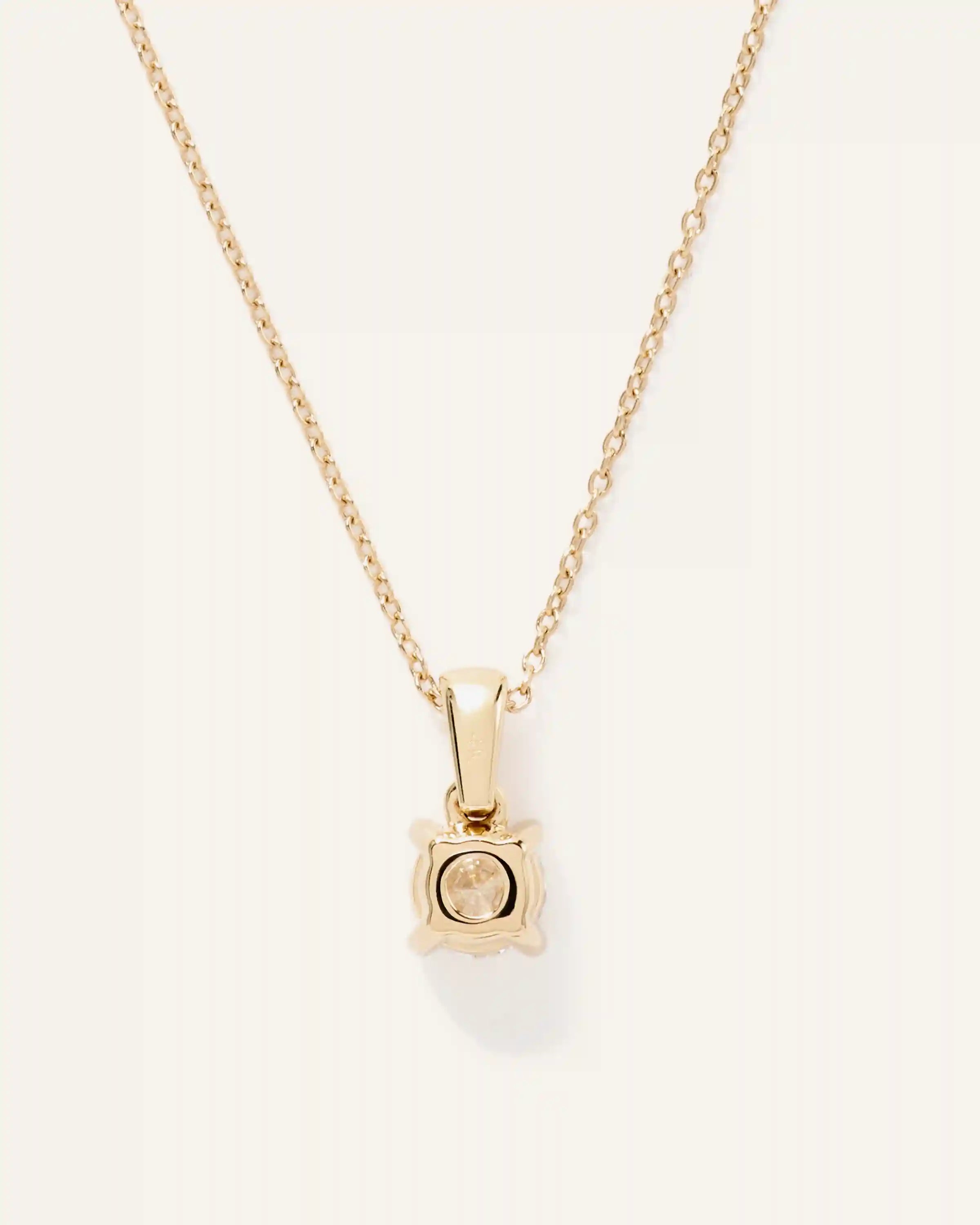 14K Gold Lab Grown Diamond Solitaire Pendant - 0.50ct