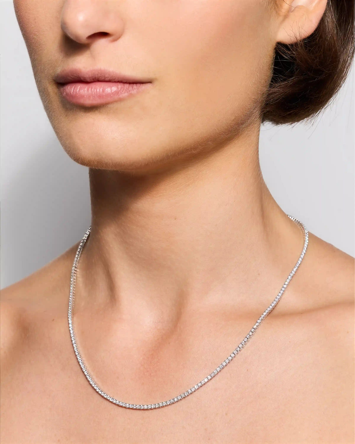 14K Gold Lab Grown Diamond Tennis Necklace - 5ctw