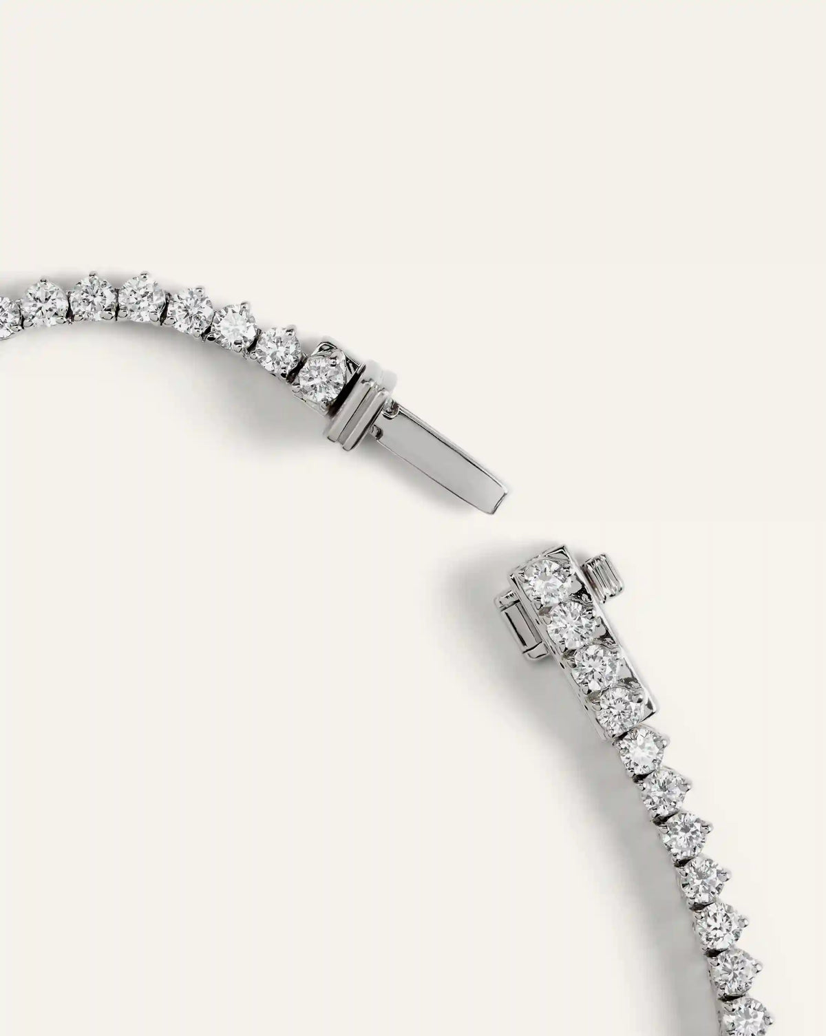 14K Gold Lab Grown Diamond Graduated Tennis Necklace - 10ctw