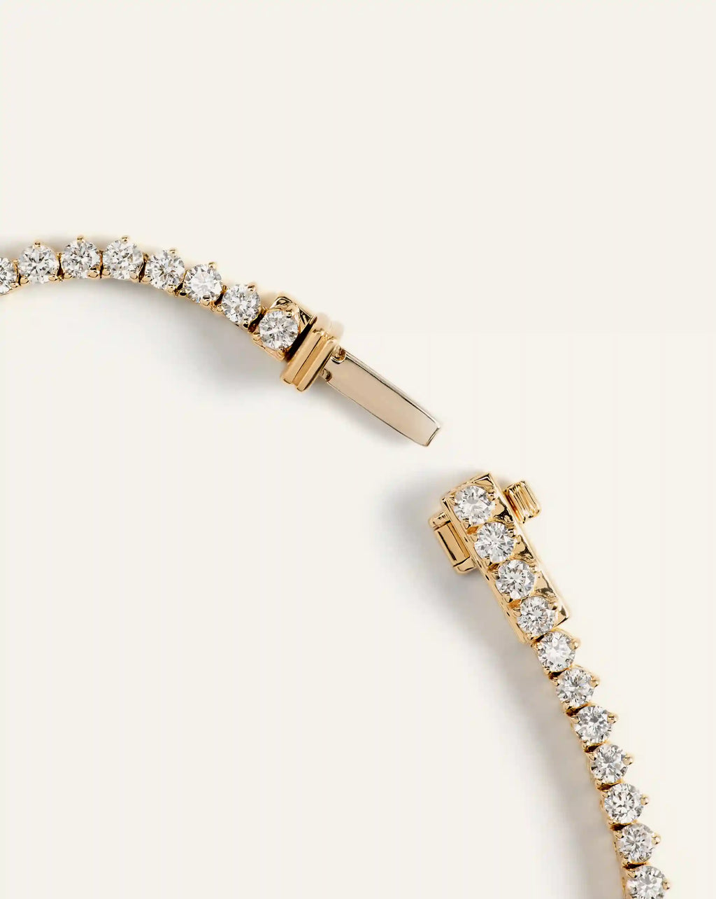 14K Gold Lab Grown Diamond Graduated Tennis Necklace - 10ctw