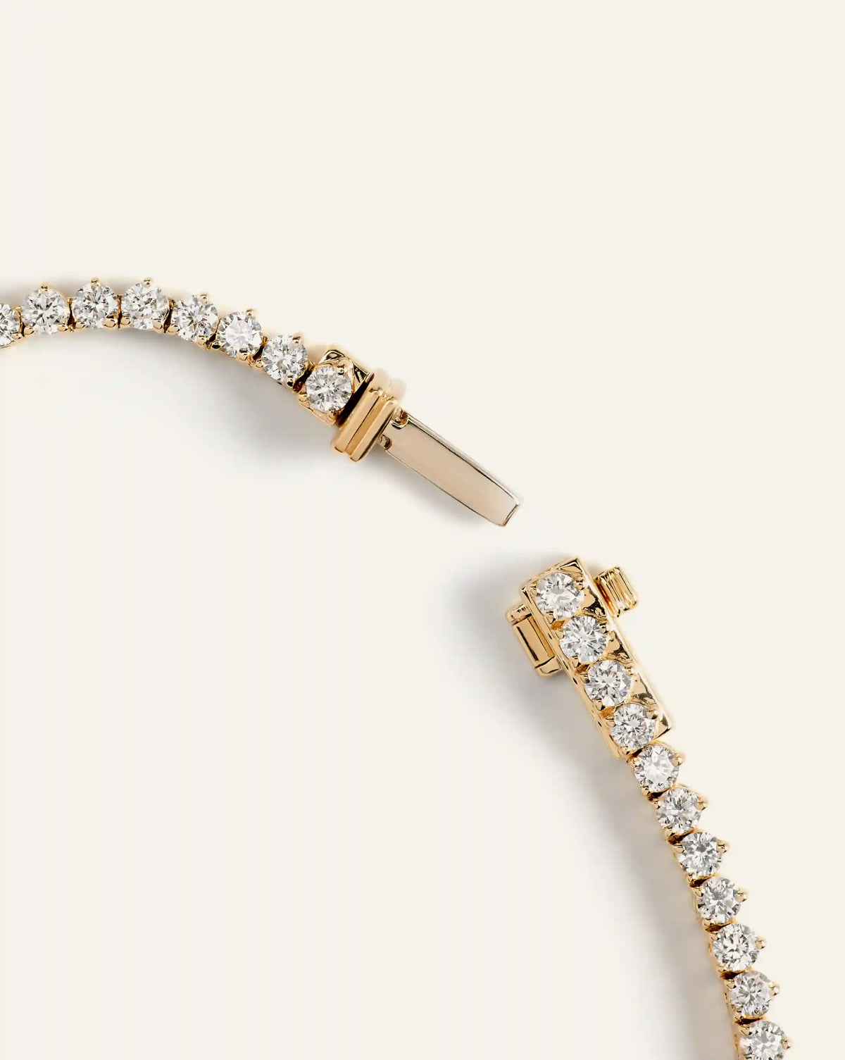 14K Gold Lab Grown Diamond Graduated Tennis Necklace - 10ctw
