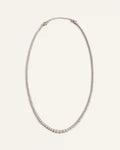 14K Gold Lab Grown Diamond Graduated Tennis Necklace - 10ctw