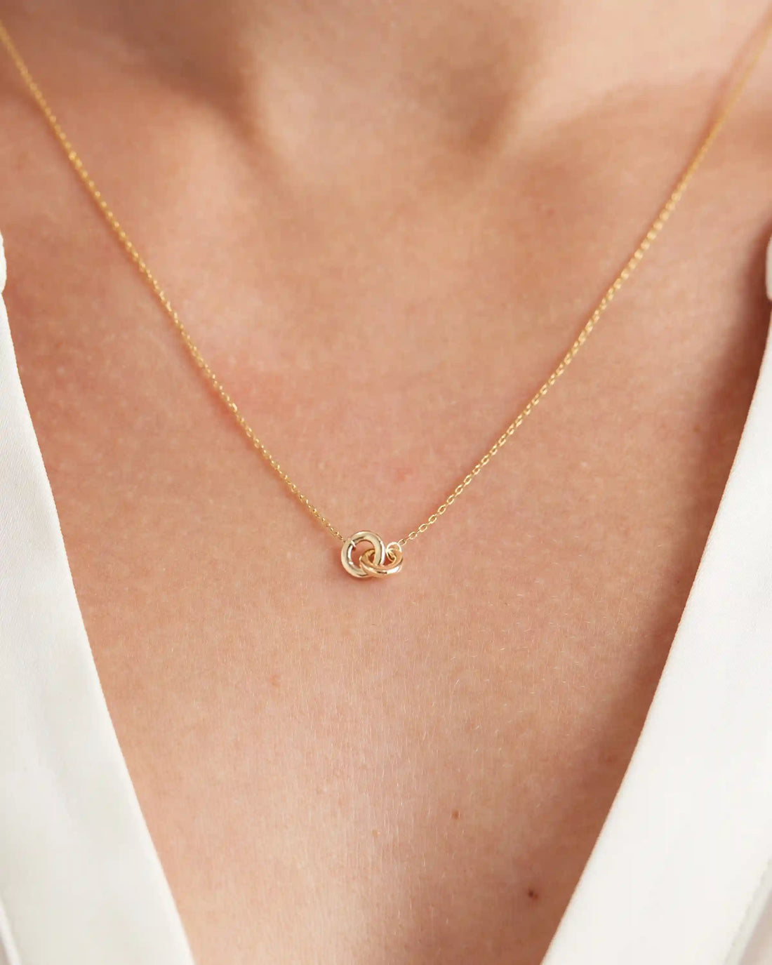 14K Gold Interlock Necklace