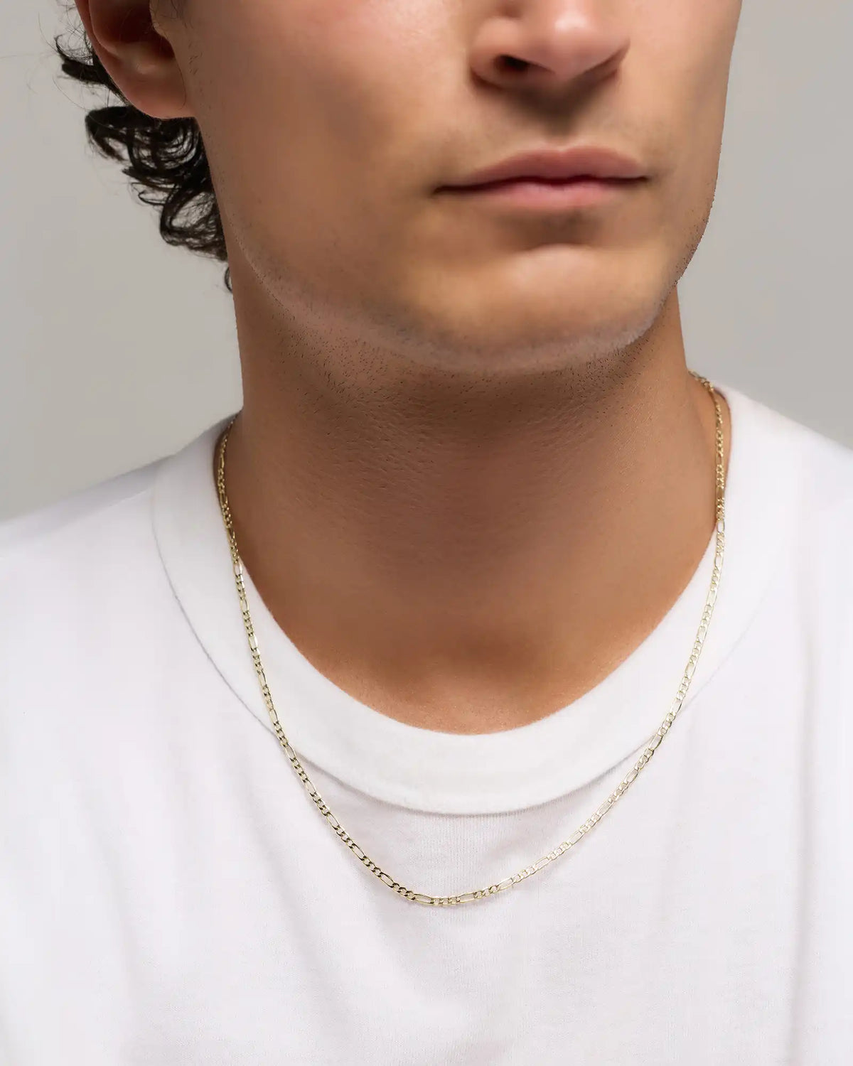 10K Gold Figaro Chain Necklace